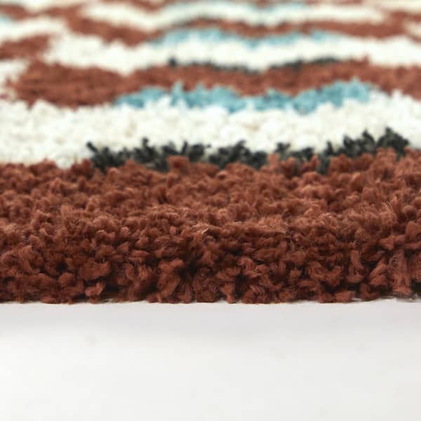 Hammes Rust 5 ft. 3 in. x 7 ft. Checkered Area Rug