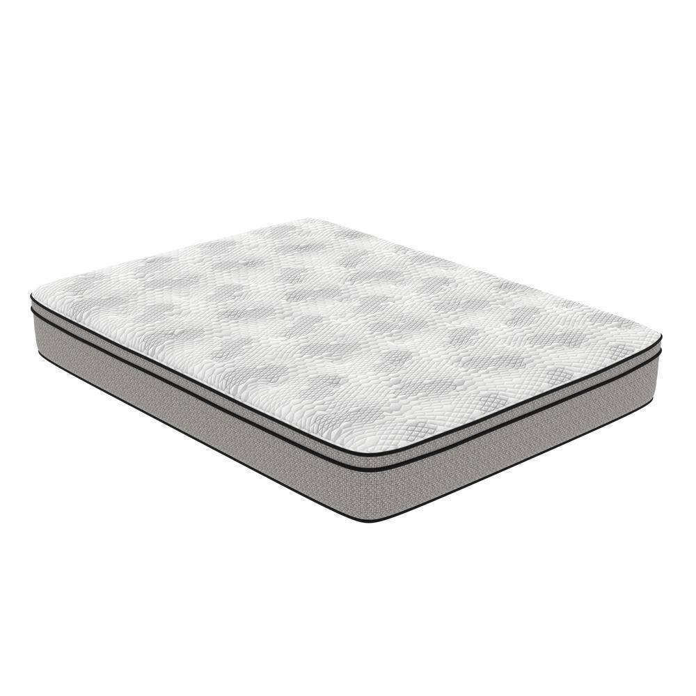 Queen 12-Inch White Hybrid Gel Memory Foam Mattress