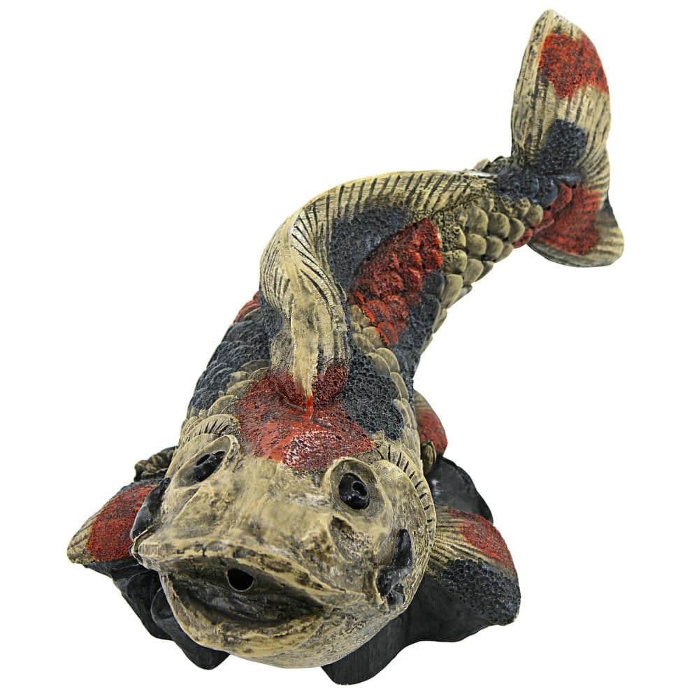 Showa Koi Multicolor Resin Garden Spitter Statue