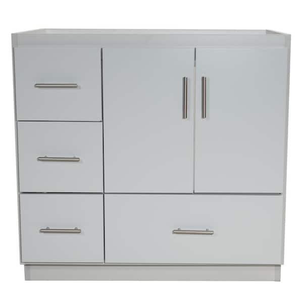 Simplicity by Strasser Slab 36 in. W x 21 in. D x 34.5 in. H Bath Vanity Cabinet without Top in Dewy Morning