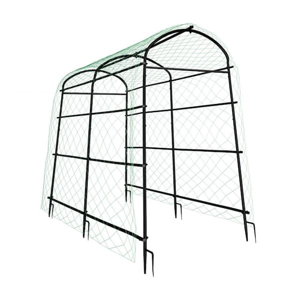 AESOME 86 in. Extra Tall Metal Garden Arch Trellises, Cucumber Trellis with Polyethylene-Coated for Climbing Plants Outdoor