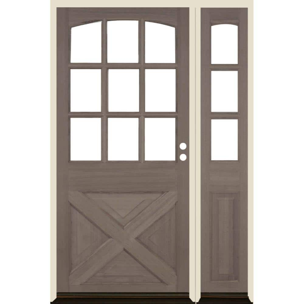 Reviews for Krosswood Doors 50 in. x 80 in. Farmhouse X Panel LH 1/2 ...