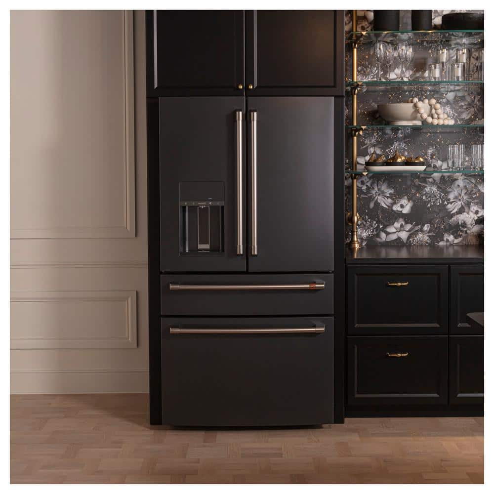Matte Black Smart French Door Refrigerator with Ice Maker