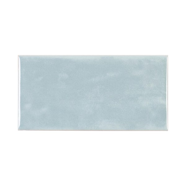 Jeffrey Court Aquamarine Blue 3 in. x 6 in. Glossy Textured Ceramic Wall Tile (10 sq. ft./Case)
