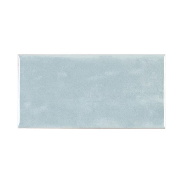 Jeffrey Court Aquamarine Blue 3 in. x 6 in. Glossy Textured Ceramic Wall Tile (0.125 sq. ft. /Each)