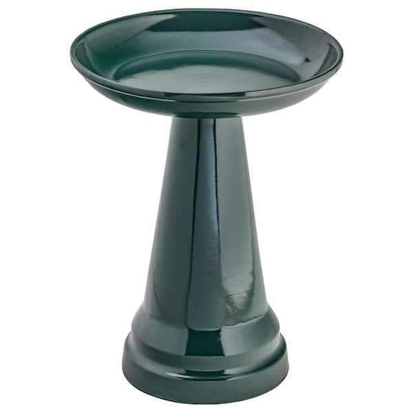 BIRDS choice Ohio Stoneware Birdbath in Hunter Green