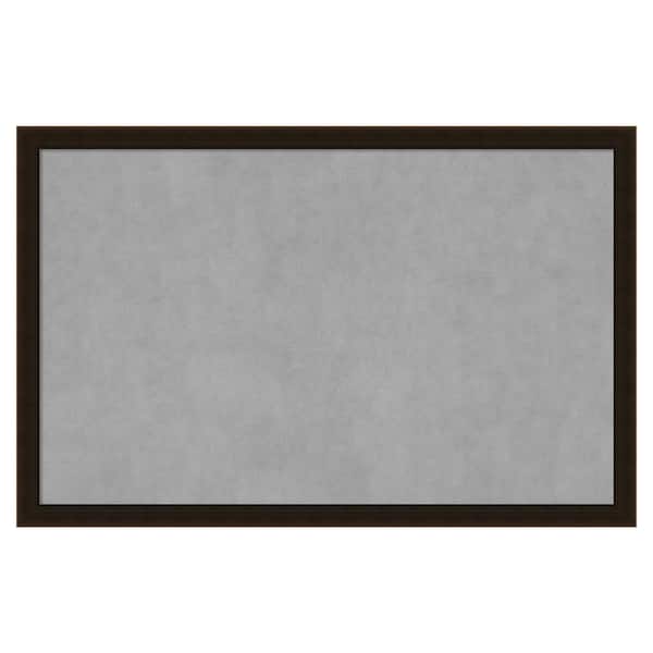 Amanti Art Espresso Brown 34 in. x 22 in. Framed Magnetic Board