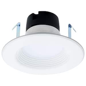 4 in. Adjustable CCT Canless Remodel Non-IC Rated Dimmable Indoor Integrated LED Recessed Light Trim