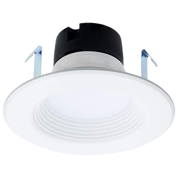 4 in. Adjustable CCT Canless Remodel Non-IC Rated Dimmable Indoor Integrated LED Recessed Light Trim