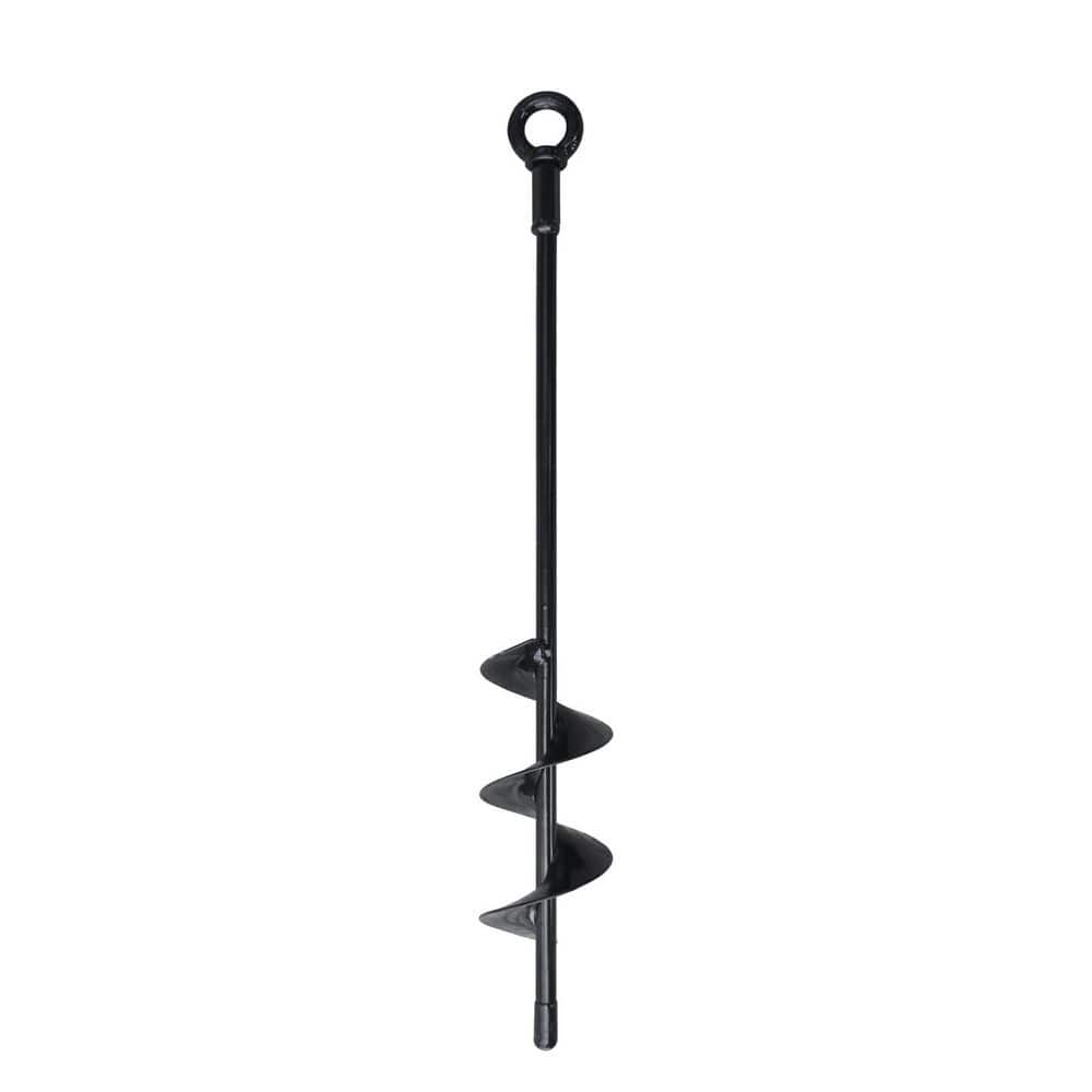 18 in. Heavy Duty Spiral Trampoline Anchor Stake Kit Ground Anchors For Garden Stake, Trampoline, Iron, Black (4-Pack) price history on PriceWatchPro