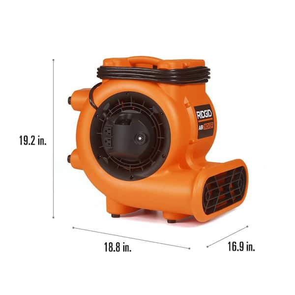 Floor Blower, 1/2 HP, 2600 CFM Air Mover for Drying and Cooling