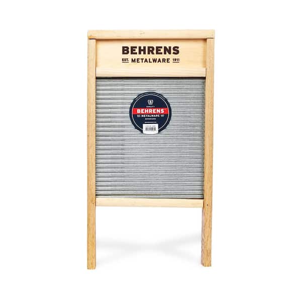 Behrens Galvanized Steel and Wood Washboard - Large