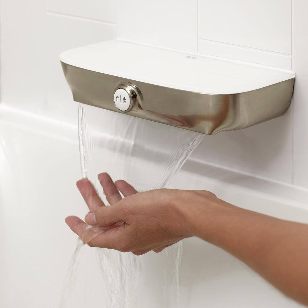 Brushed Nickel Wall Mounted Waterfall Tub Spout