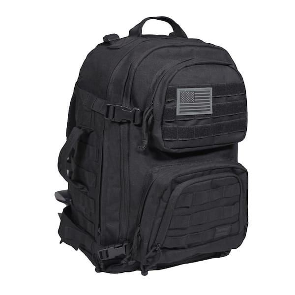 Rockland Military Tactical 20 in. Black Laptop Backpack B03A-BLACK