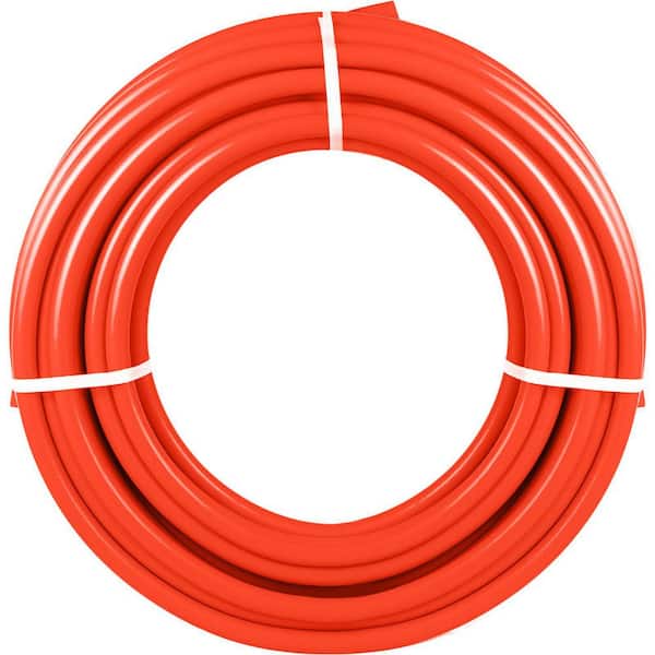 Oxygen Barrier 1/2 Inch 300 Feet Tube Coil EVOH PEX-B Pipe, for Residential Commercial Radiant Floor Heating, Red