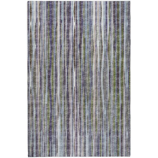 Dream Shag Premium Machine Washable Abstract ADS31 Plum 8 ft. x 10 ft. Area Rug