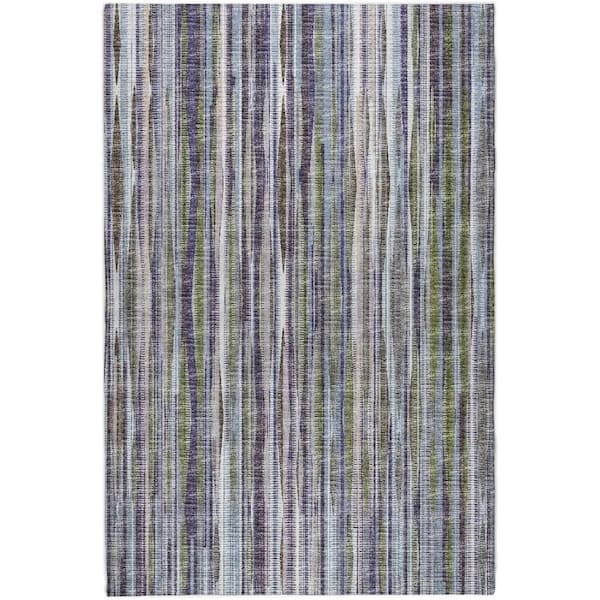 Dream Shag Premium Machine Washable Abstract ADS31 Plum 9 ft. x 12 ft. Area Rug