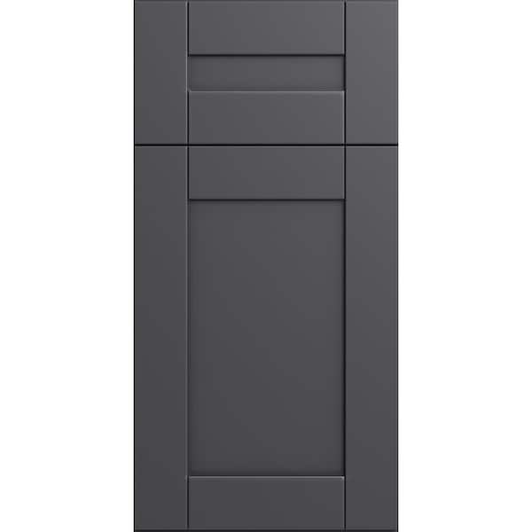 Washington 7.5 in. W x 0.75 in. D x 7.5 in. H in Valiant Onyx Cabinet Door Sample