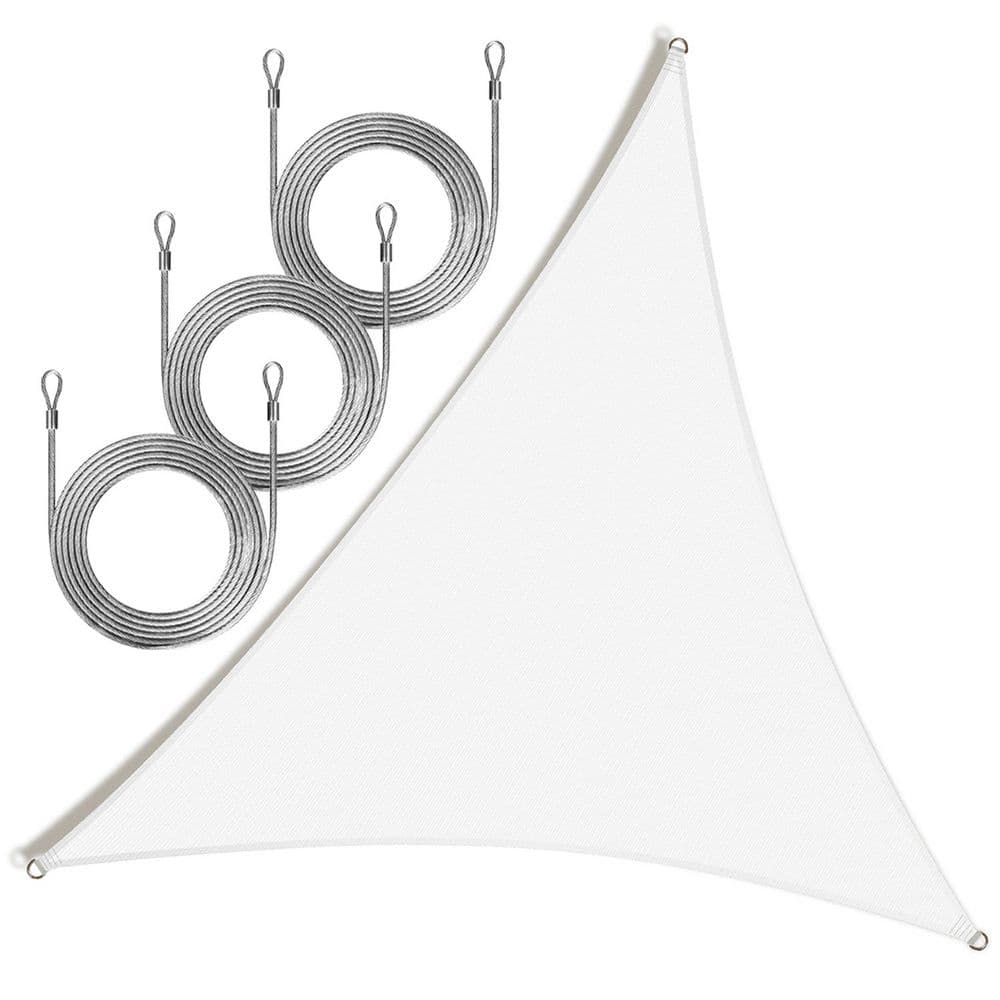 8 ft. x 8 ft. x 8 ft. Triangle Sun Shade Sail with Rope-White price history on PriceWatchPro