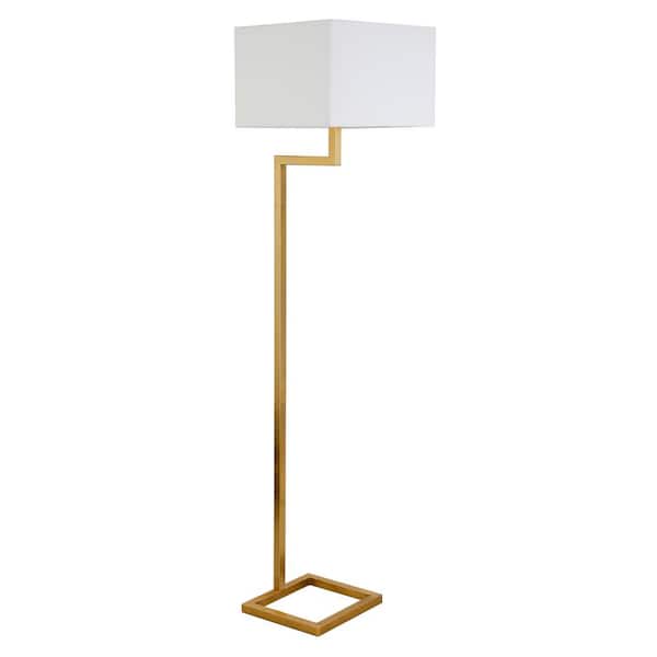Meyer&Cross Xavier 64 in. Brass Floor Lamp