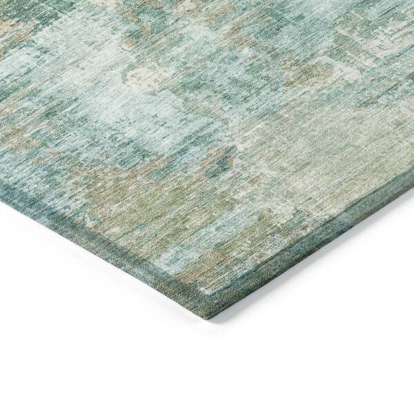 Chantille Machine Washable Indoor/Outdoor Abstract ACN2300 Sage 2 ft. 3 in. x 7 ft. 6 in. Runner Rug
