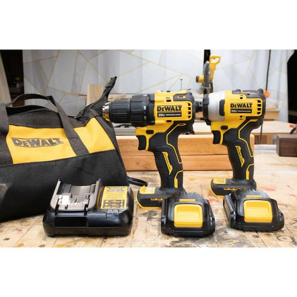 DEWALT ATOMIC 20V MAX 2-Tool Brushless Cordless Compact Drill/Driver &  Impact Driver Combo Kit with (2) 2.0 Ah Batteries & Charger - Rogers &  Tenbrook