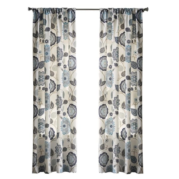 Floral linen look curtains -- set of four panels - household items - by  owner - craigslist