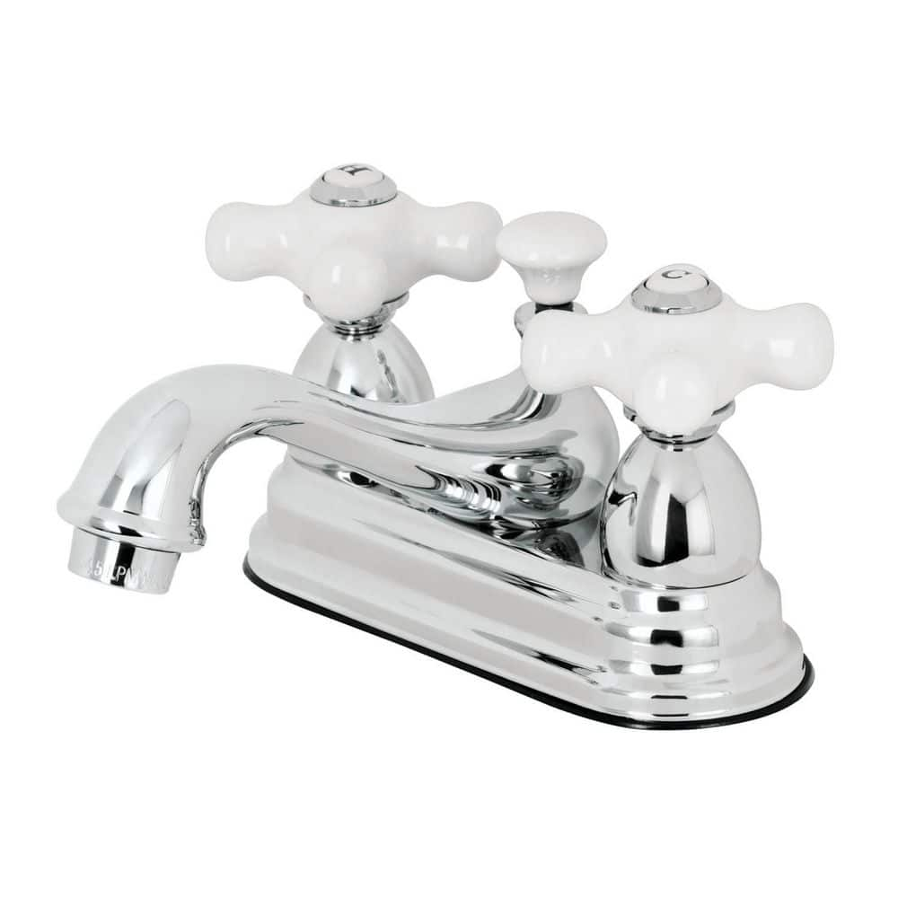 Kingston Brass Restoration 4 In. Centerset 2-Handle Bathroom Faucet ...