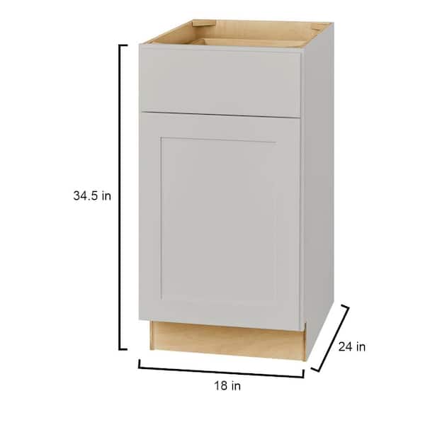 18 in. W x 24 in. D x 34.5 in. H Ready to Assemble Plywood Base Kitchen Cabinet in Shaker Dove