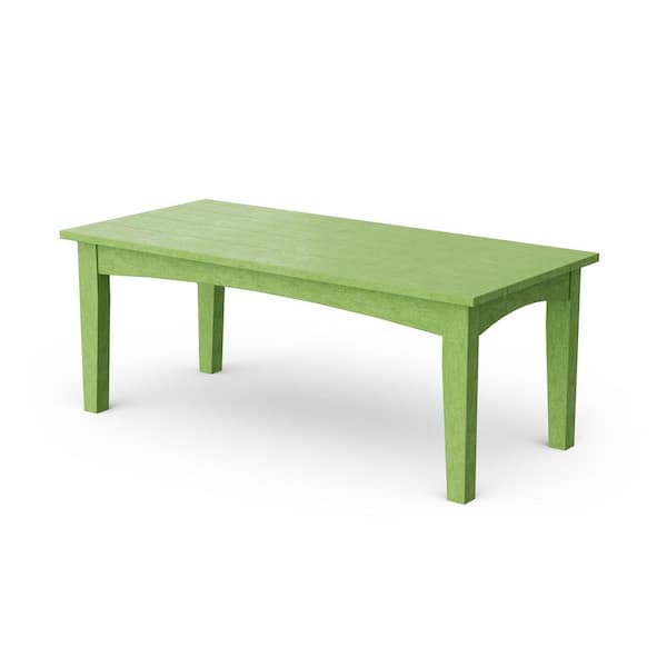 Wildridge Heritage Lime Green Round HDPE Plastic Outdoor Deep Seating Coffee Table