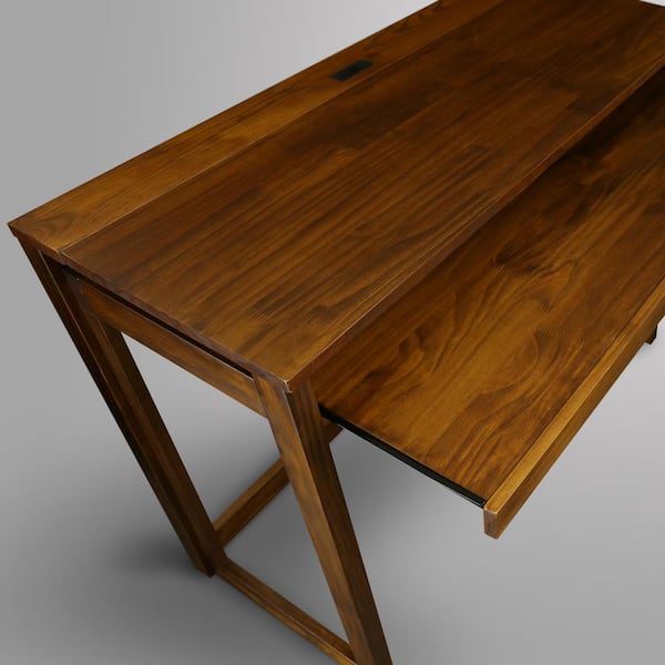 Casual home warm brown solid wood folding desk hotsell