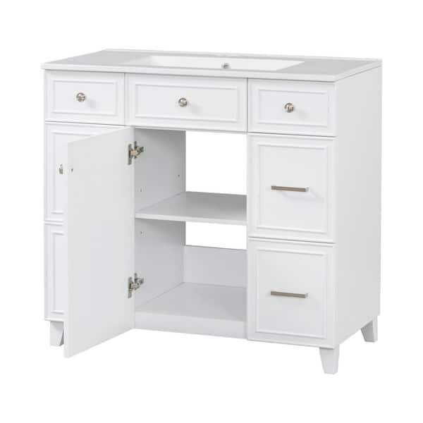 BALCONY アイボリー 36 eclife 36 in. W x 18.1 in. D x 18.1 in. H Single Sink Bath