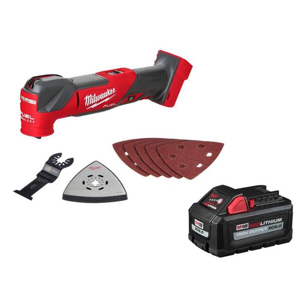 M18 FUEL 18V Lith-Ion Cordless Brushless Oscillating Multi-Tool w/ (1) HIGH OUTPUT 6.0 Ah Battery