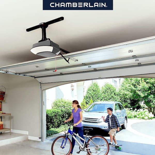 1 ¼ HP LED Smart Quiet Belt Garage Door Opener with Battery Backup