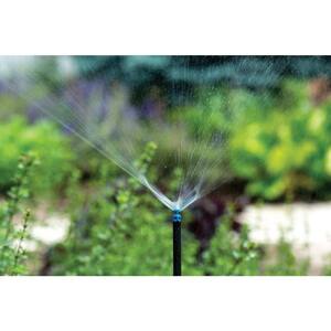 11 GPH Fan Spray, Close Coverage, Full Pattern Micro Spray on Adjustable Height Staked Riser