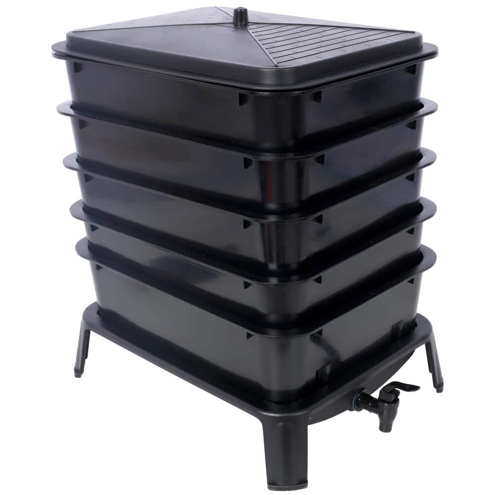 13.2 gal. 5-Layer Worm Compost Bin for Recycling Food Waste, Black price history on PriceWatchPro