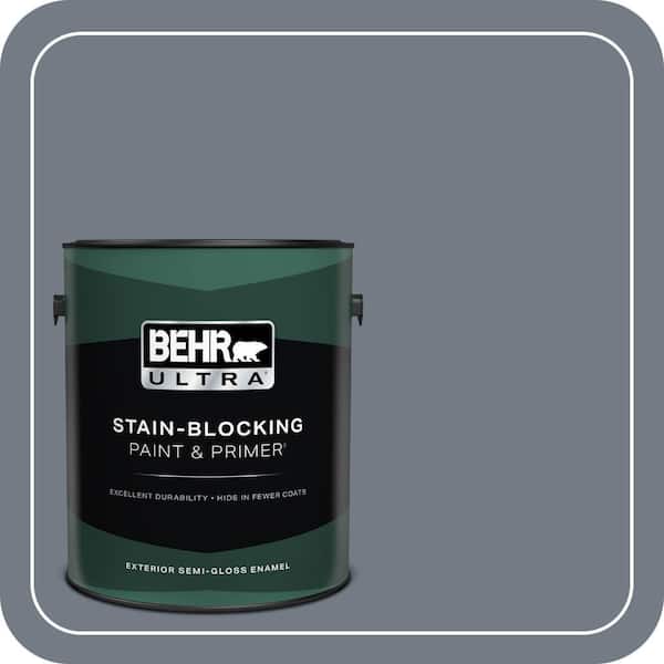 BEHR ULTRA 1 gal. #PPF-38 Deep Shale Semi-Gloss Enamel Exterior Paint & Primer