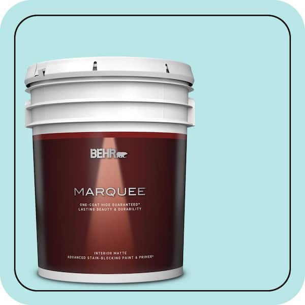 BEHR MARQUEE 5 gal. #500A-2 Refreshing Pool Matte Interior Paint & Primer