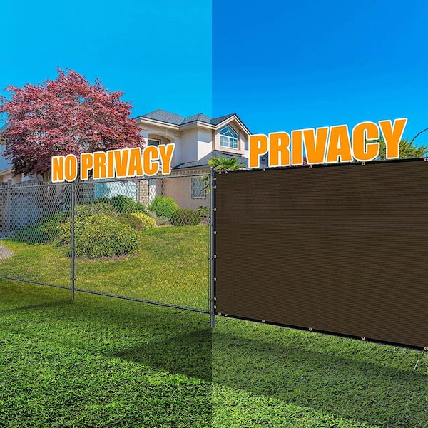 Cubilan 6' x 50' Black Fence Privacy Screen Windscreen, with Bindings & Grommets, Heavy Duty
