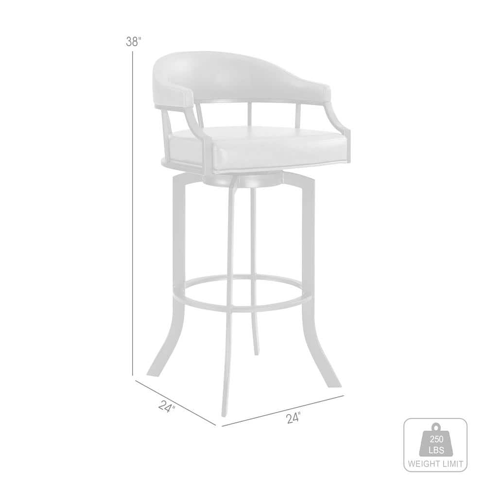Transitional Gray Leather & Metal Swivel Saddle Stool, 24"W