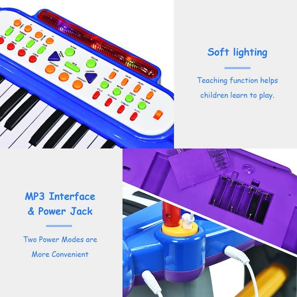 Kids Piano Toy For Toddlers Multi-function Keyboard Smooth Keys