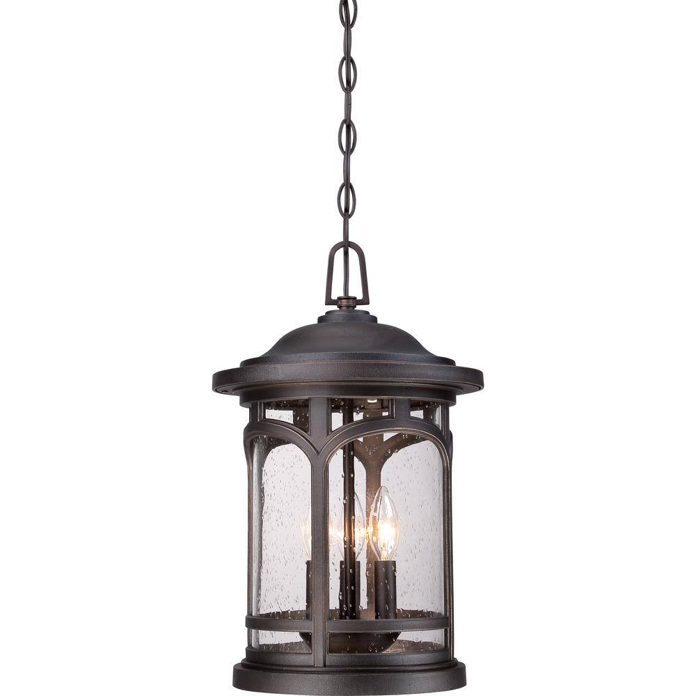 Palladian Bronze 18" Outdoor Pendant Light with Clear Glass