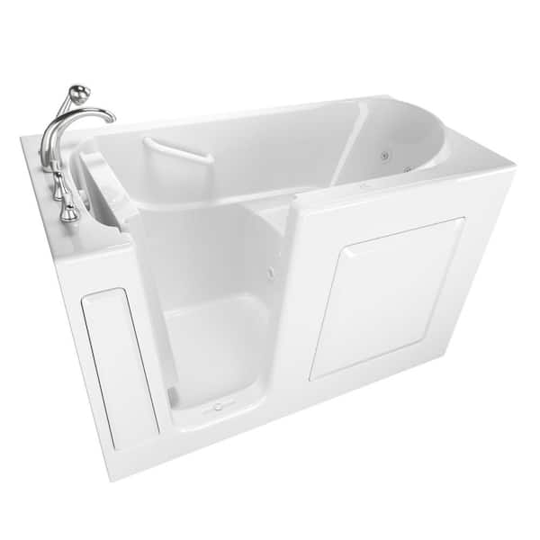 Safety Tubs Value Series 60 in. Left Hand Walk-In Whirlpool Bathtub in White