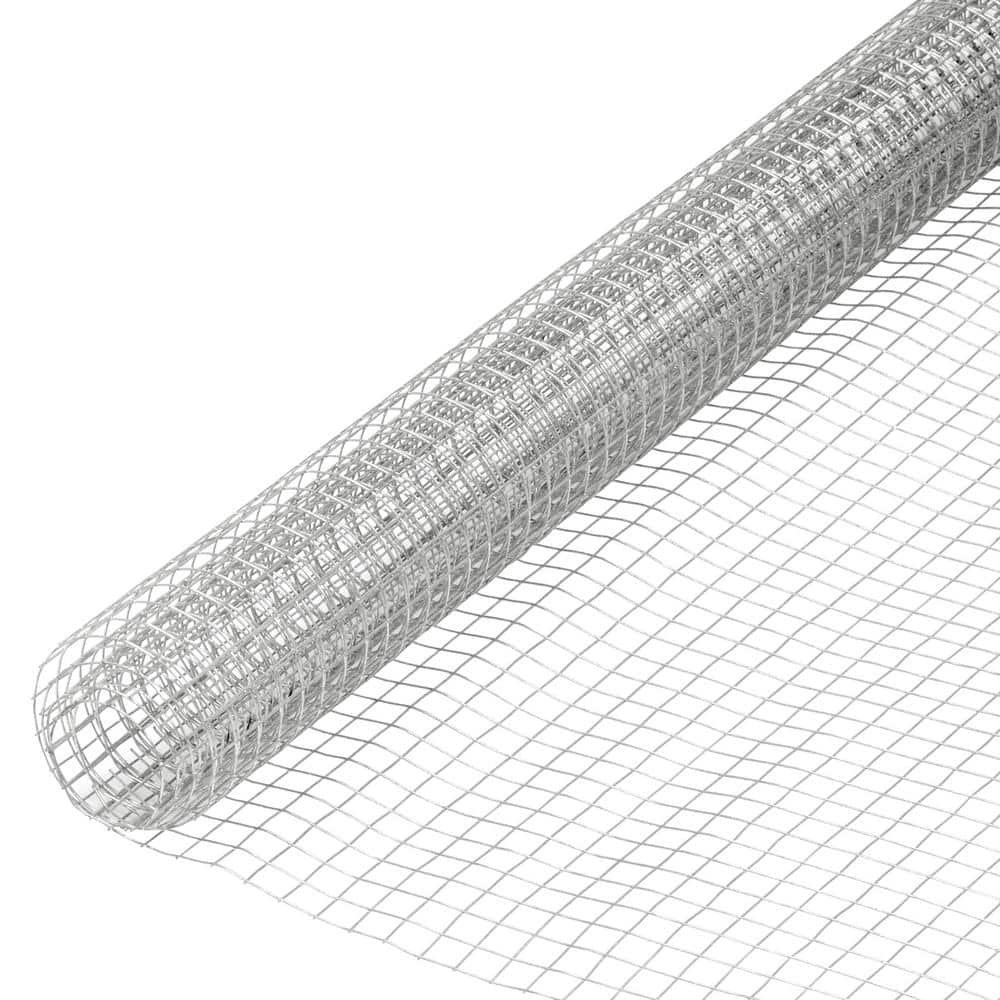 Hardware Cloth Fencing 48" H 19-Gauge Durable Galvanized Steel Welded Wire Roll 