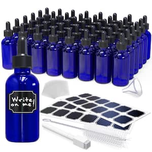 Nevlers 1 oz. Glass Dropper Bottles with Funnel, Brush