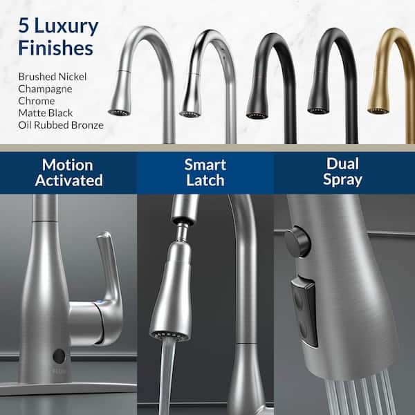 Motion Activated Single-Handle Pull-Down Sprayer Kitchen Faucet in Oil Rubbed Bronze Motion Activated Single-Handle Pull-Down Sprayer Kitchen Faucet in Oil Rubbed Bronze
