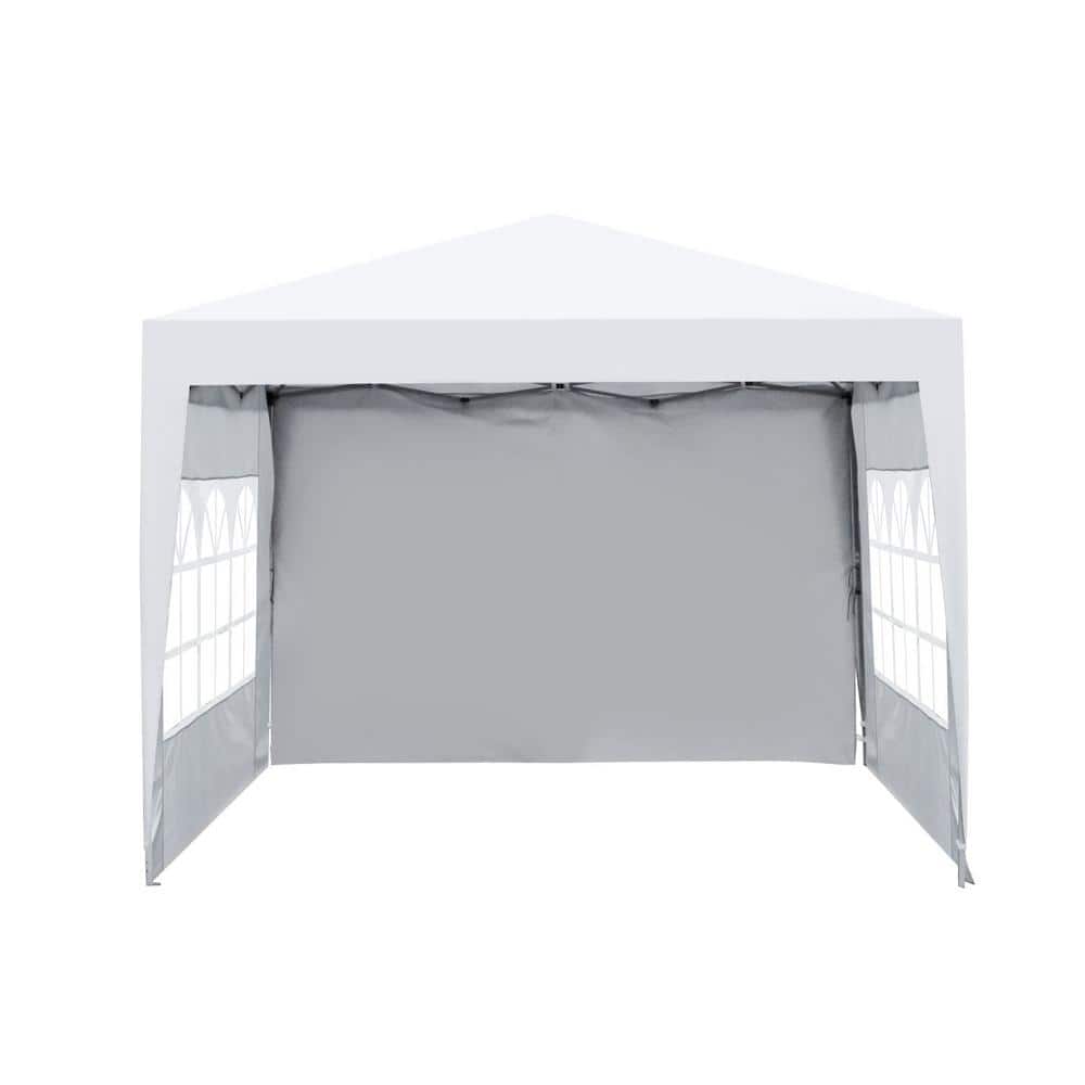 Outsunny 10' x 10' Pop Up Canopy with Sidewalls, Mesh Screen