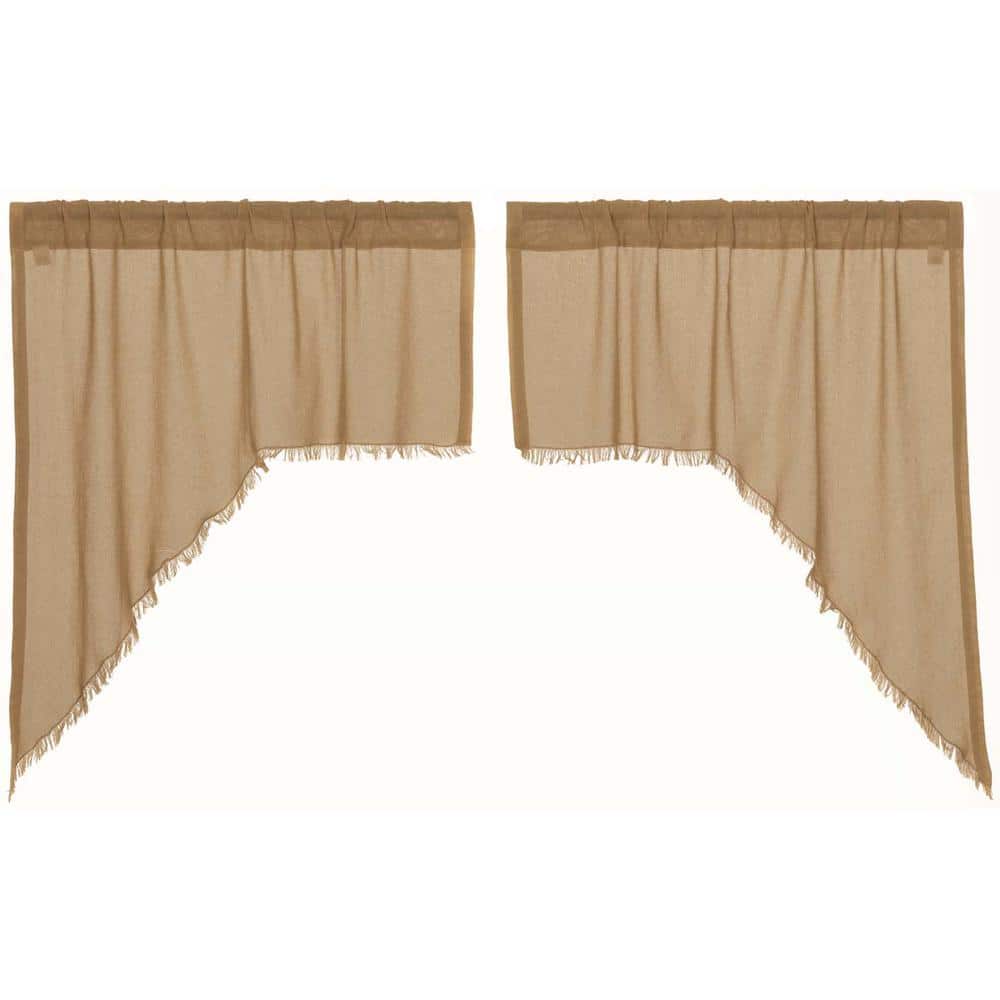 Mantovana Per Finestra VHC Brands Wyatt Bear 16x90 In Cotone | Tenda Decorativa Con Orsi E Plaid | Colori Kaki, Espresso E Verde Muschio