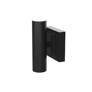 5 in. Matte Black LED Dual Light Vanity Sconce Light with Remote (1-Pack)