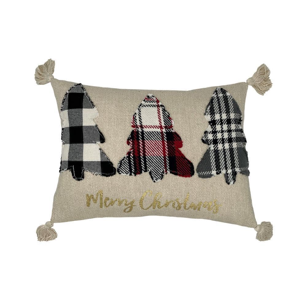 14 in. x 20 in. Applique Plaid Christmas Tree Pillow price history on PriceWatchPro